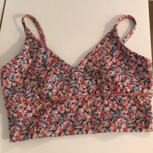 Lulu lemon longline floral sports bra